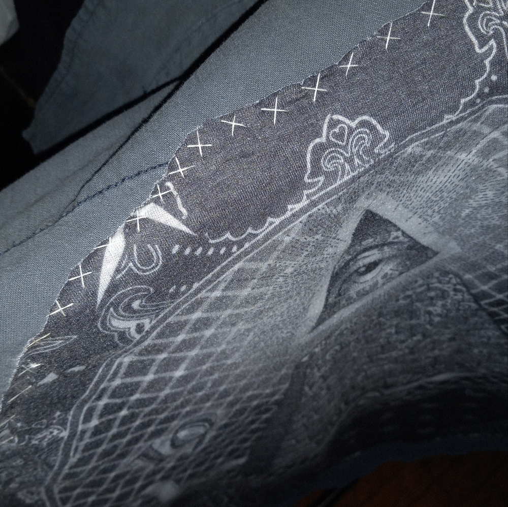 Illuminati custom RAGE ooak XL men's shacket! Hand-stitched! - Picture 4 of 4